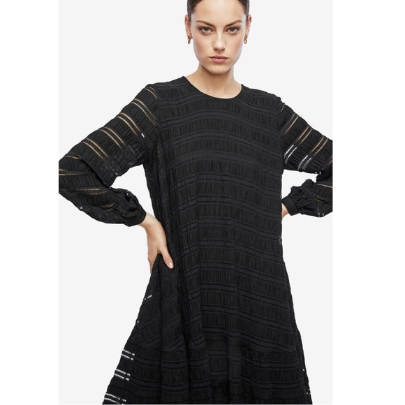 Anine Bing Viola Ling Sleeve Swing Dress Small Original $299 - Picture 2 of 7